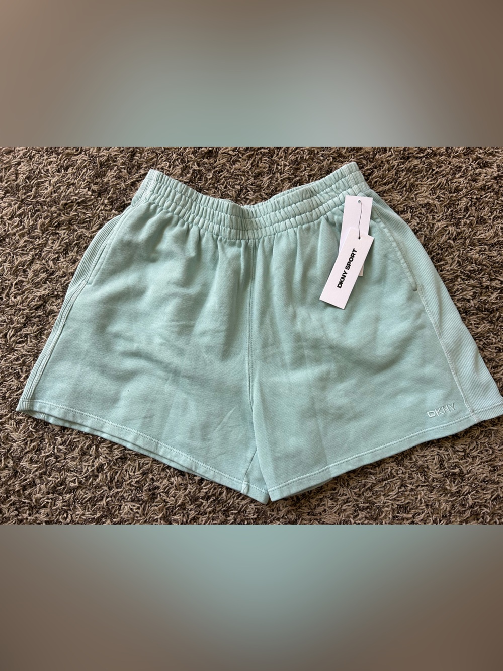 DKNY Light Mint Green Athletic Lounge Shorts